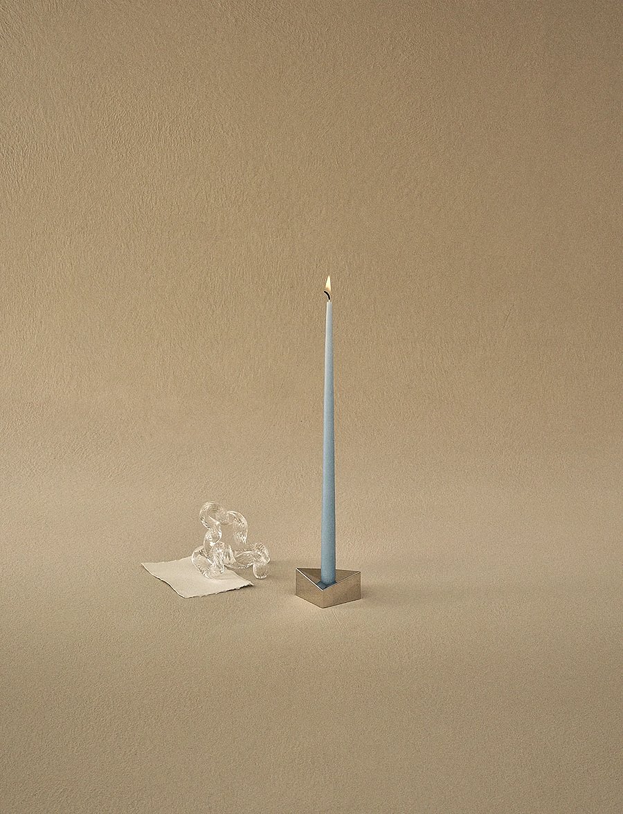 STOFF Nagel - STOFF Nagel taper candles by Ester & Erik (box w/6 pcs) - pikad küünlad - sky blue - 0