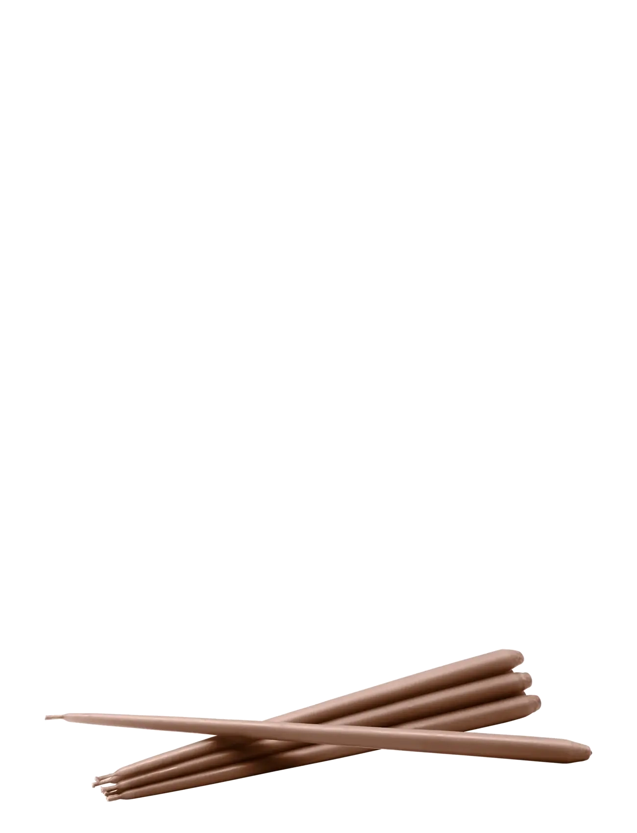 STOFF Nagel STOFF Nagel taper candles by Ester & Erik (box w/6 pcs) - STOFF Nagel - SOFT BROWN / brown