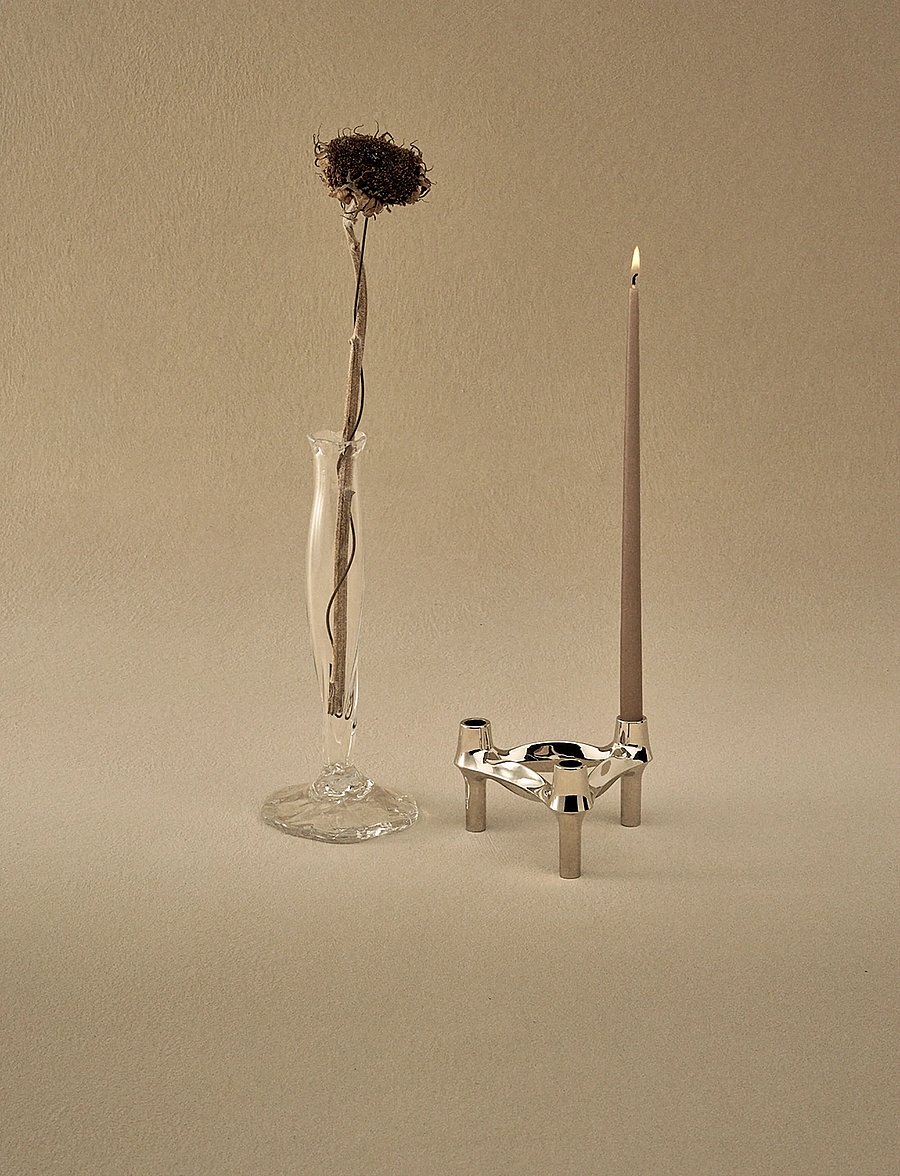 STOFF Nagel - STOFF Nagel taper candles by Ester & Erik (box w/6 pcs) - pikad küünlad - soft brown - 0