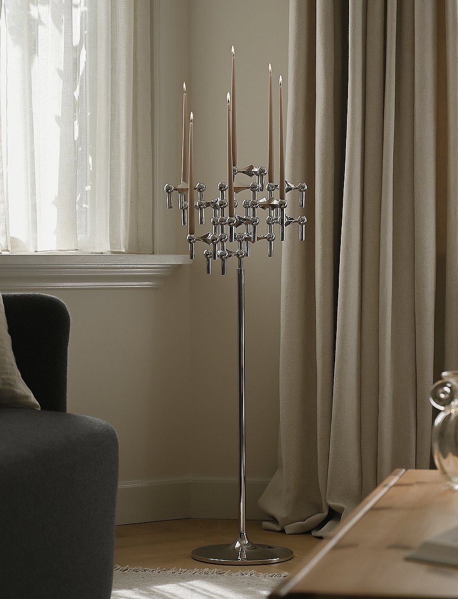 STOFF Nagel - STOFF Nagel taper candles by Ester & Erik (box w/6 pcs) - pikad küünlad - soft brown - 4