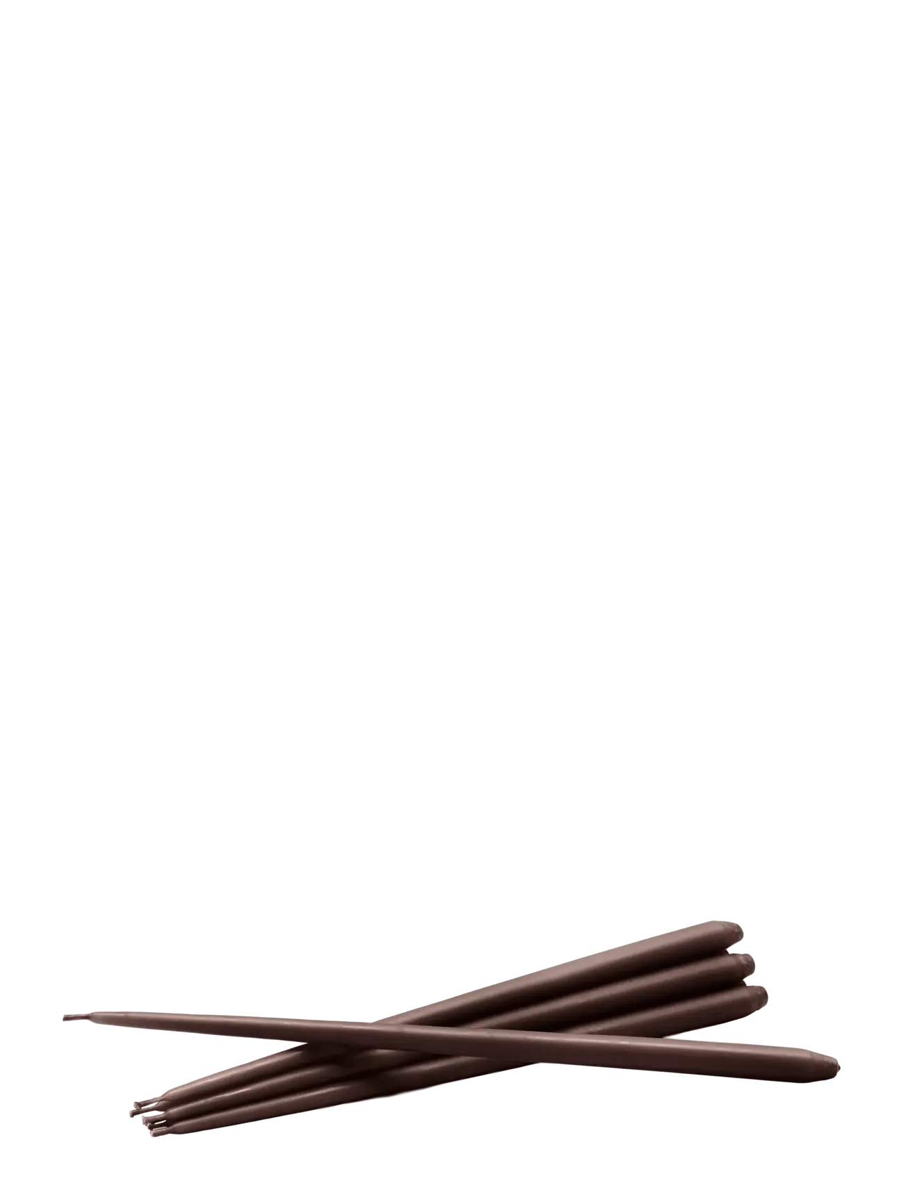 STOFF Nagel Taper Candles By Ester & Erik (Box W/6 Pcs), Søjlelys, Brun, Str: 29X1.3CM