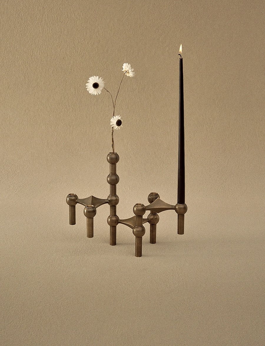 STOFF Nagel - STOFF Nagel taper candles by Ester & Erik (box w/6 pcs) - pikad küünlad - espresso - 0