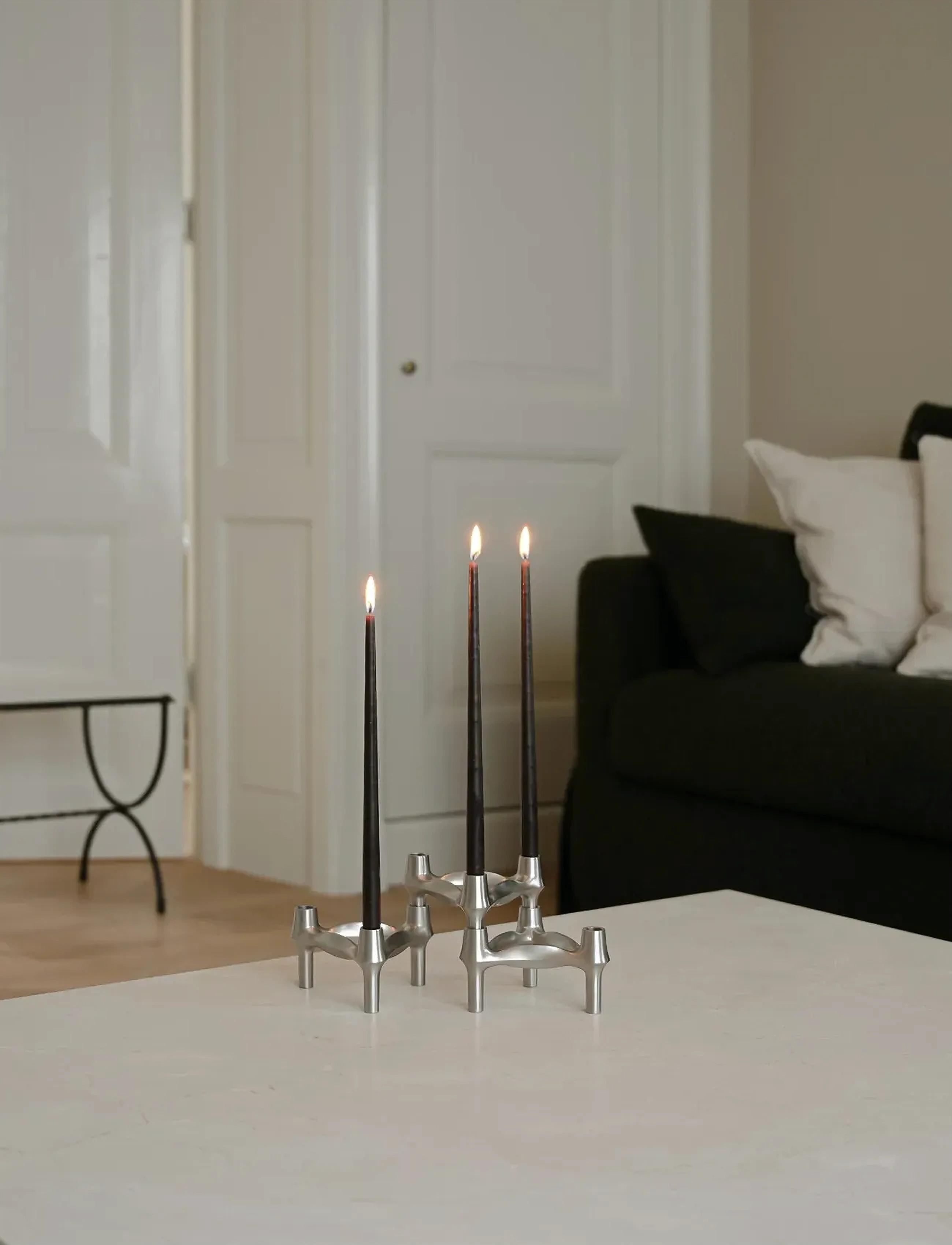 STOFF Nagel - STOFF Nagel taper candles by Ester & Erik (box w/6 pcs) - pikad küünlad - espresso - 2