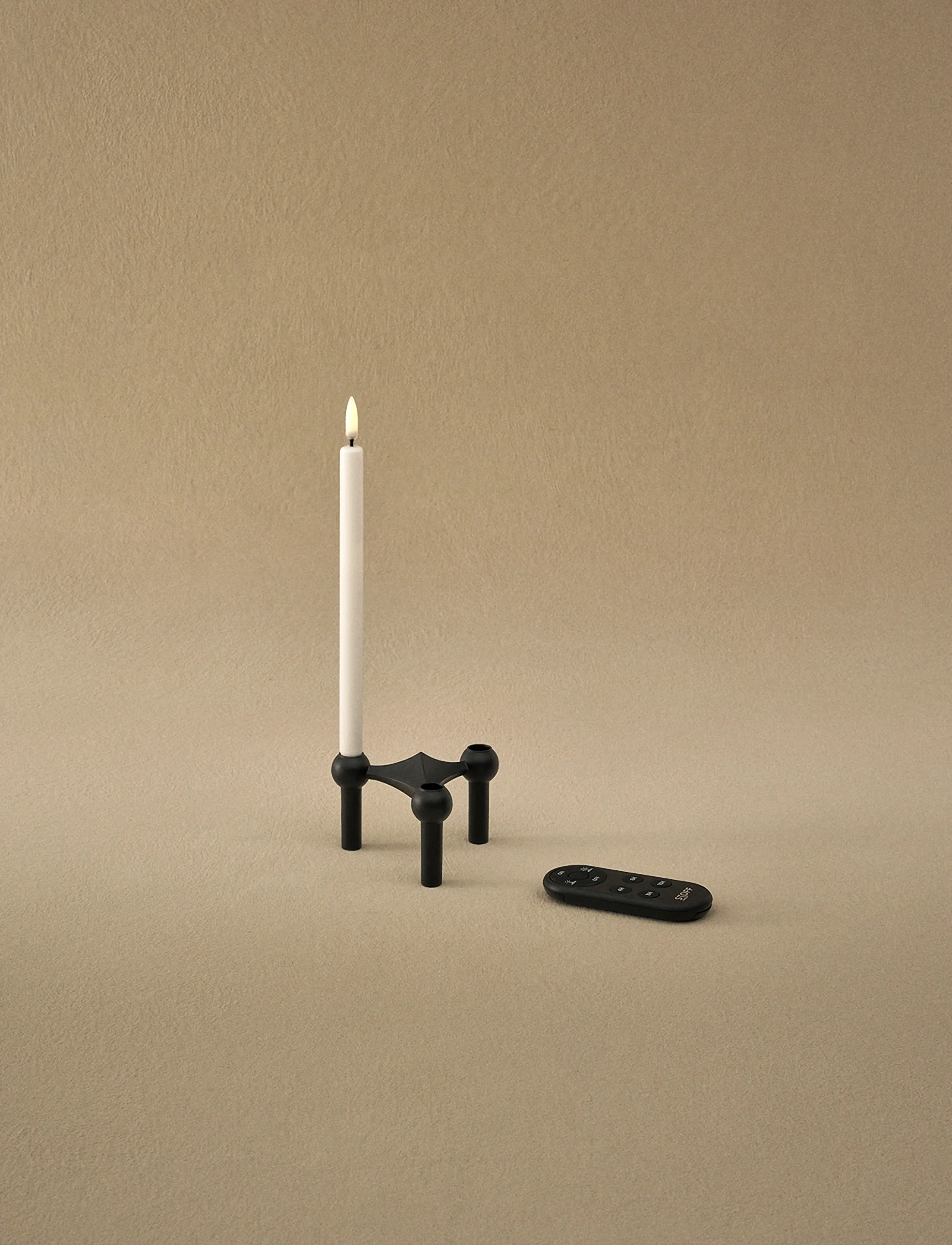 STOFF Nagel Led Candles By Uyuni Lighting, Box With 2 Pieces, H:20 cm, Candles, Weiß - Homeware