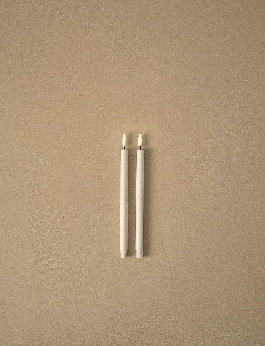 STOFF Nagel - STOFF Nagel LED candles by Uyuni Lighting, box with 2 pieces - led kerzen - white - 2