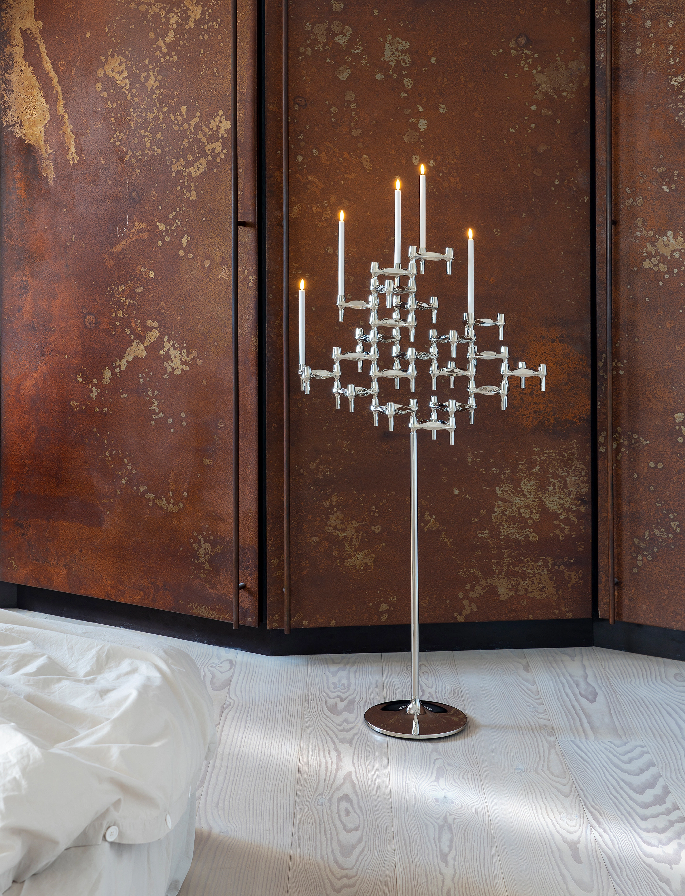 STOFF Nagel - STOFF Nagel LED candles by Uyuni Lighting, box with 2 pieces - led ljus - white - 3