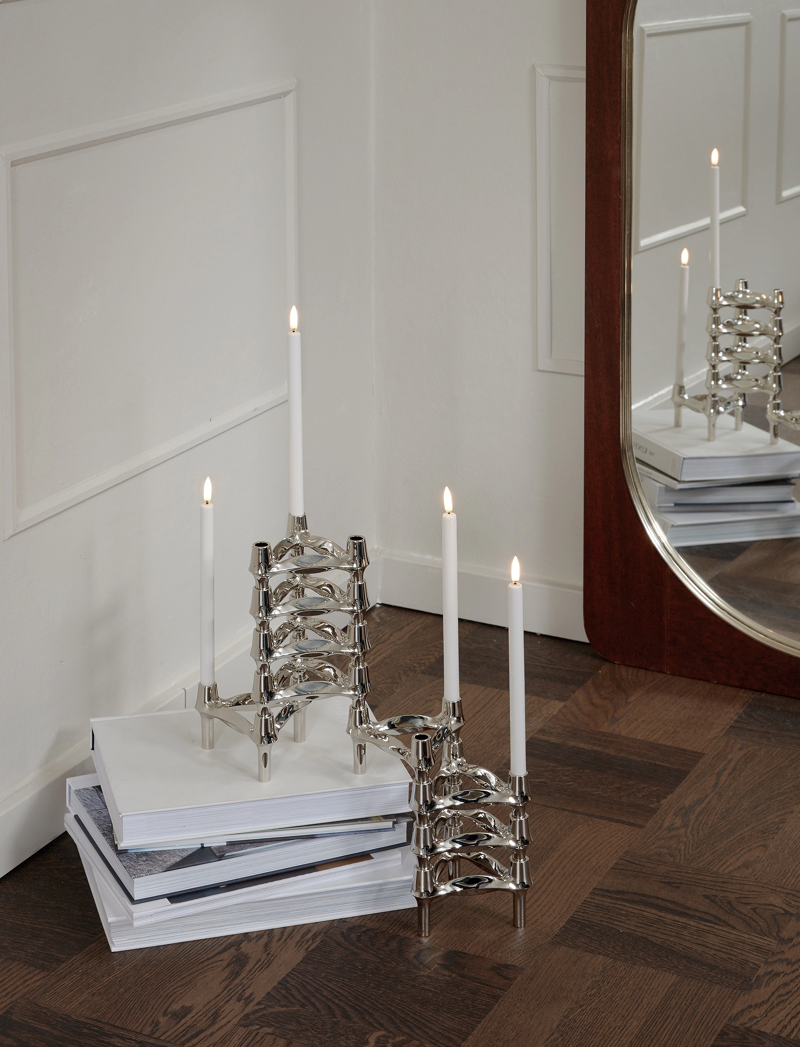 STOFF Nagel - STOFF Nagel LED candles by Uyuni Lighting, box with 2 pieces - led ljus - white - 4