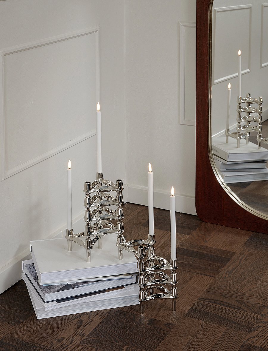 STOFF Nagel - STOFF Nagel LED candles by Uyuni Lighting, box with 2 pieces - led kerzen - white - 4