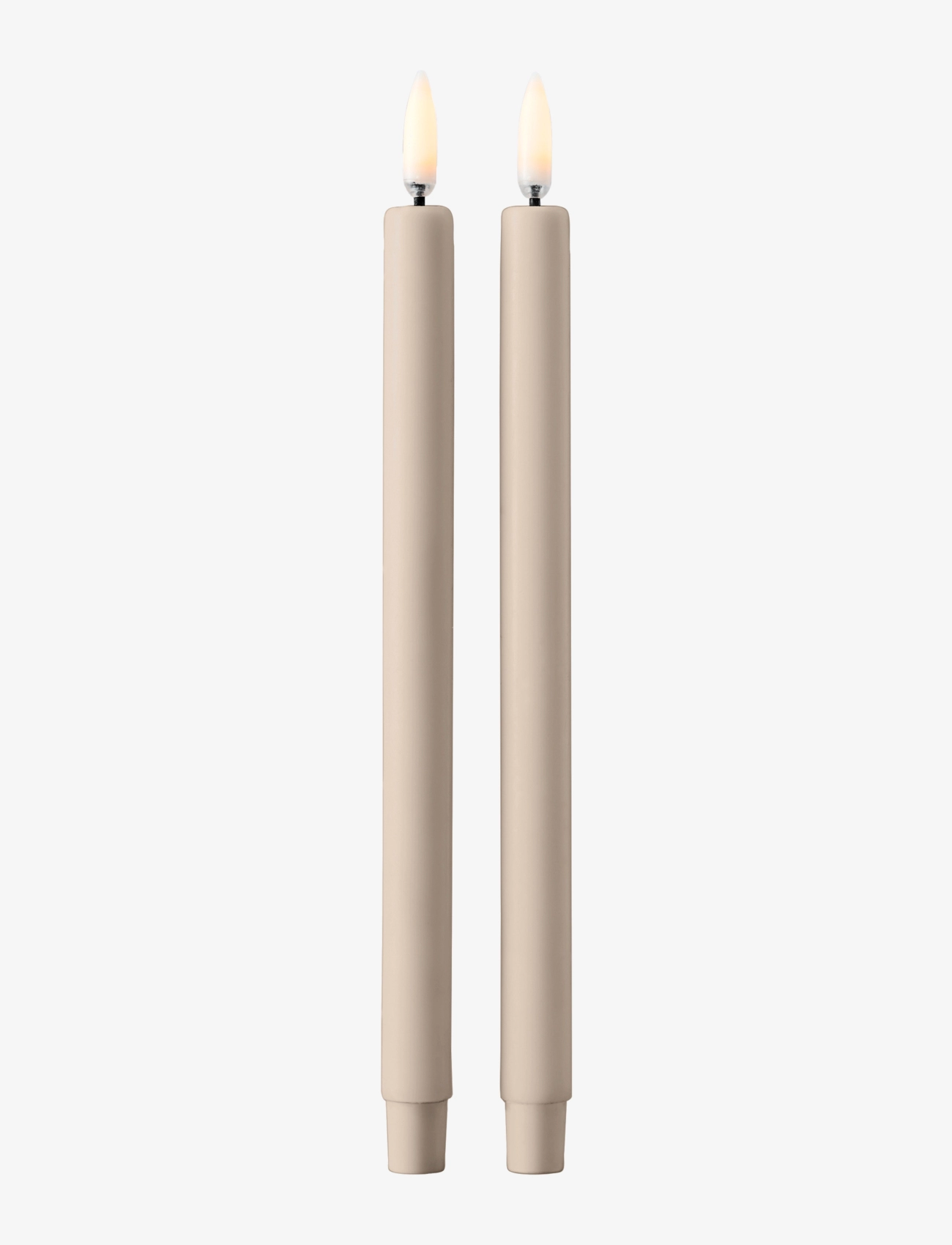 STOFF Nagel Led Candles By Uyuni Lighting, Box With 2 Pieces, LED-lys, Beige, Str: H:20CM
