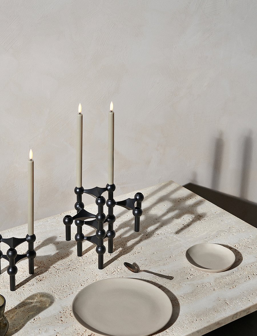 STOFF Nagel - STOFF Nagel LED candles by Uyuni Lighting, box with 2 pieces - led küünlad - sand - 0