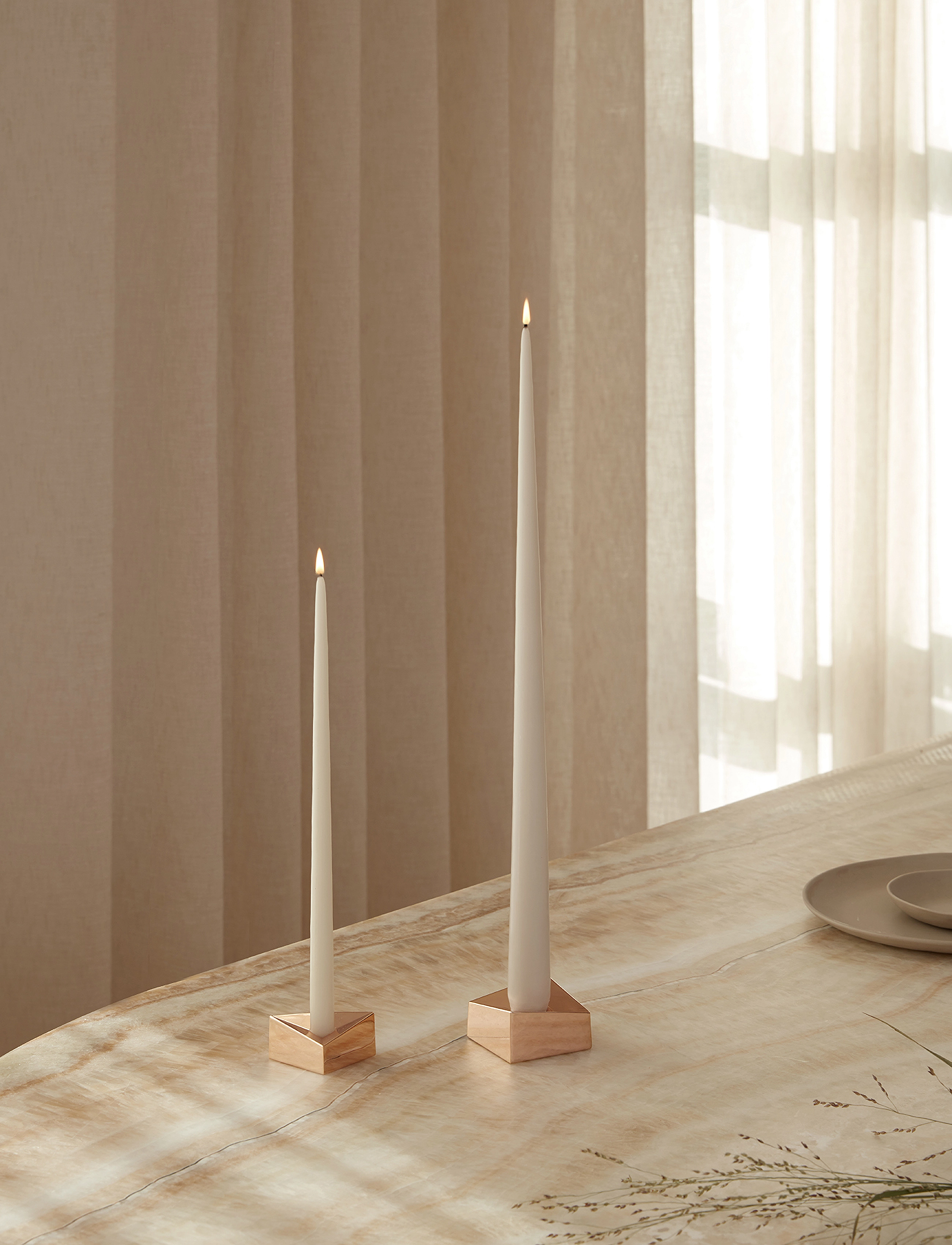 STOFF Nagel Reflect Candle Holder, H:2.70 cm, Candlesticks & Lanterns, Rosa - Candlesticks, Homeware