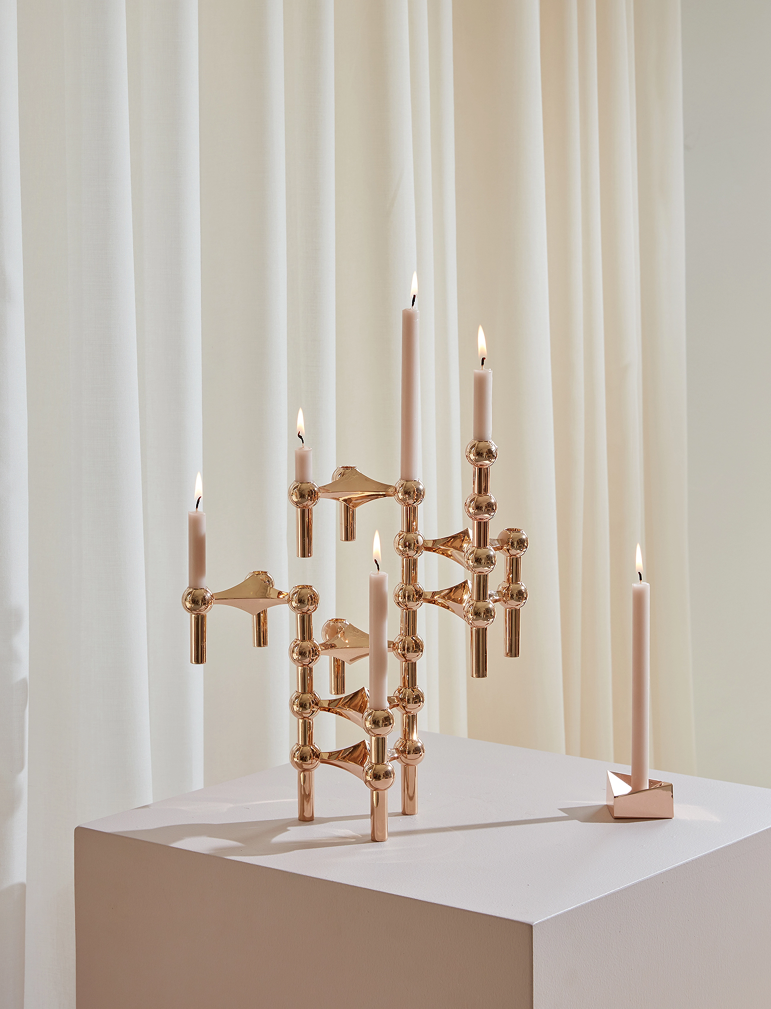 STOFF Nagel - Reflect candle holder - svečturi - rose gold - 2
