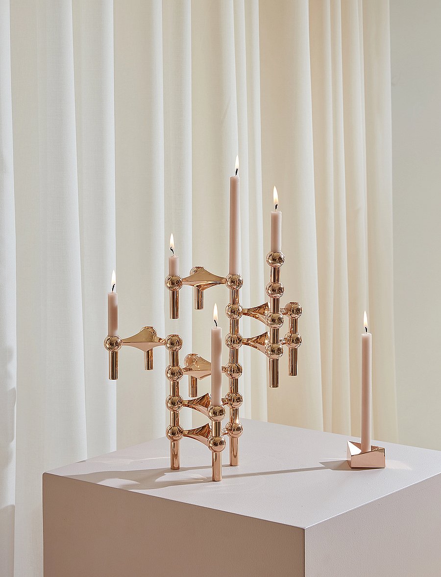 STOFF Nagel - Reflect candle holder - kerzenständer - rose gold - 2