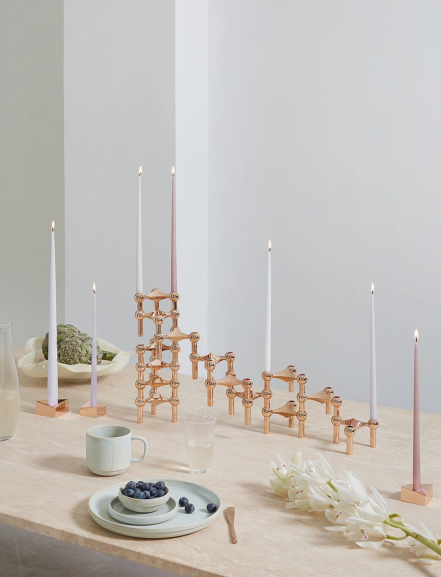 STOFF Nagel - Reflect candle holder - küünlajalad - rose gold - 0