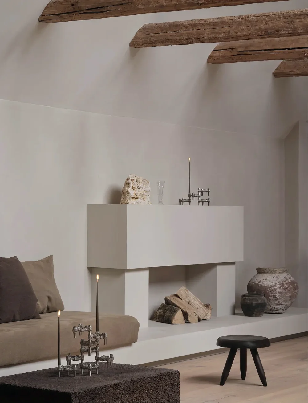 STOFF Nagel - Quist candle holder (set with 3 pcs) - brushed chrome - osta hinnan perusteella - brushed chrome - 4