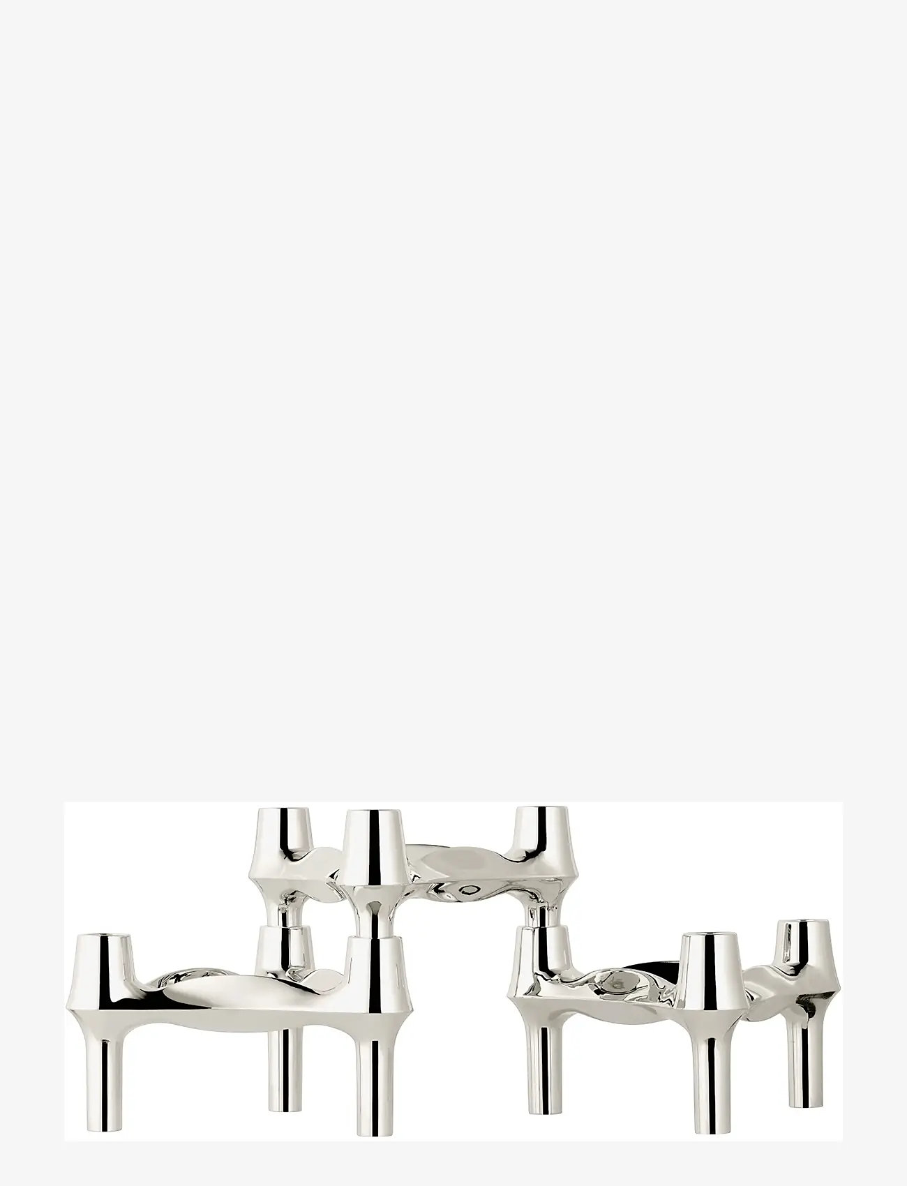 STOFF Nagel - STOFF Nagel BMF candle holder (set with 3 pcs) - osta hinna alusel - chrome - 0