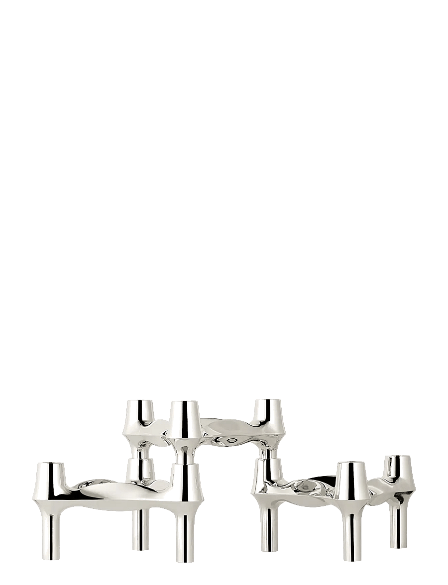 STOFF Nagel - STOFF Nagel BMF candle holder (set with 3 pcs) - nach preis einkaufen - chrome - 1