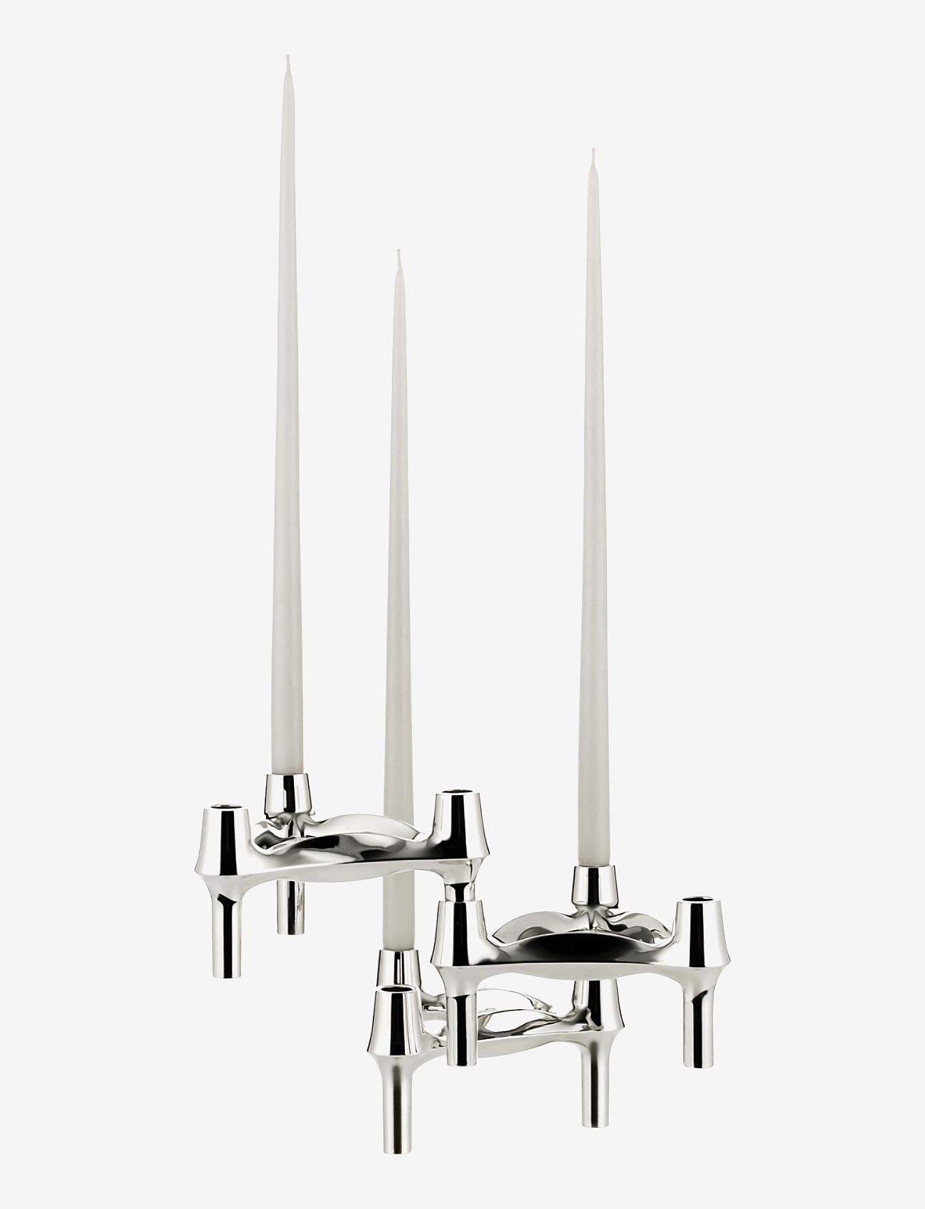 STOFF Nagel - STOFF Nagel BMF candle holder (set with 3 pcs) - osta hinna alusel - chrome - 1