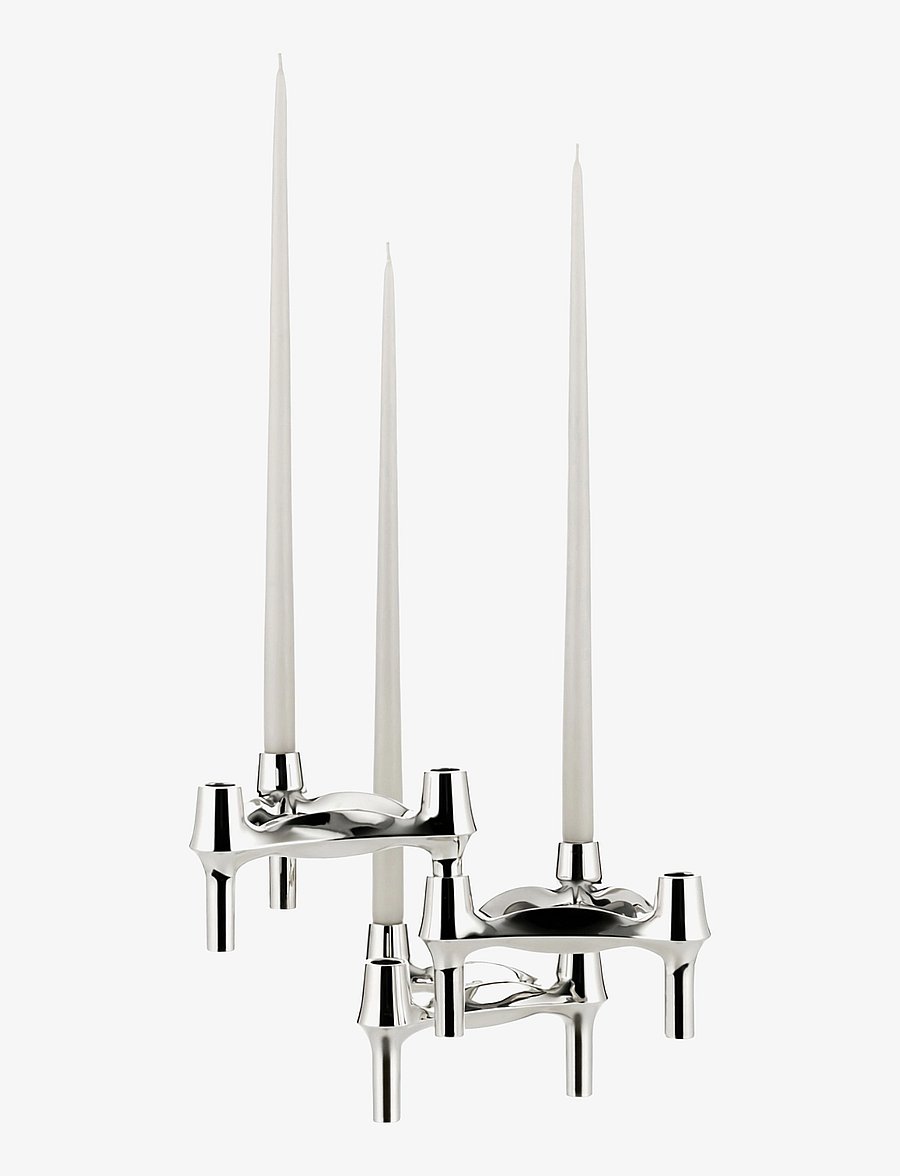 STOFF Nagel - STOFF Nagel BMF candle holder (set with 3 pcs) - nach preis einkaufen - chrome - 2