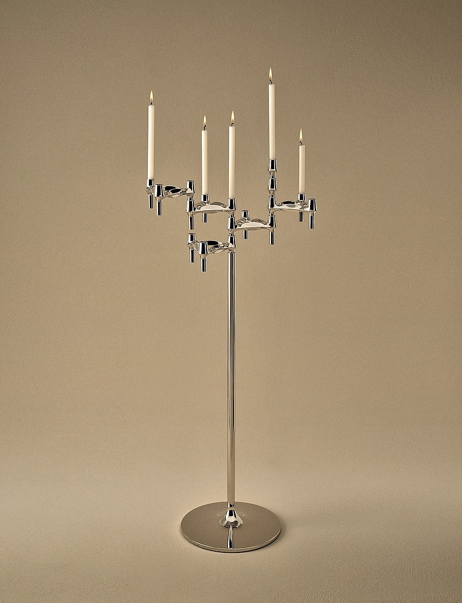 STOFF Nagel - STOFF Nagel BMF candle holder (set with 3 pcs) - nach preis einkaufen - chrome - 0