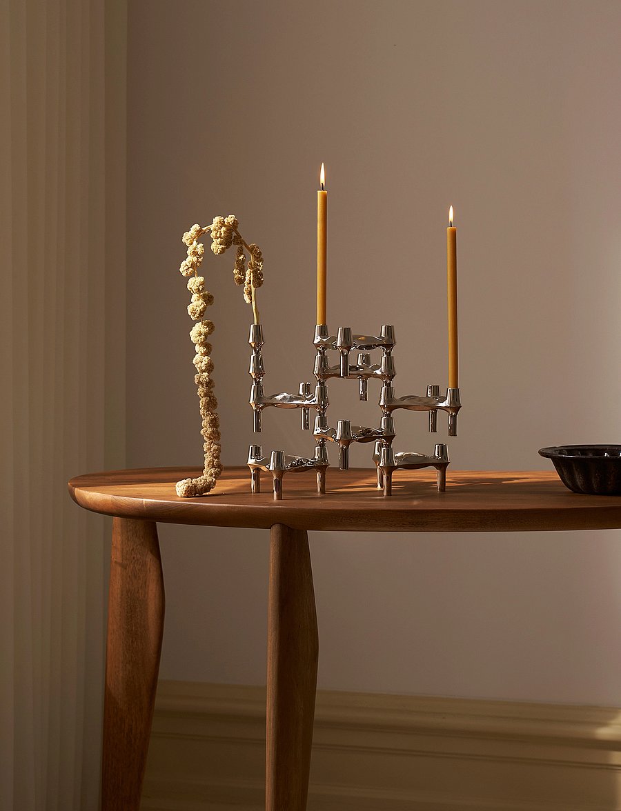 STOFF Nagel - STOFF Nagel BMF candle holder (set with 3 pcs) - nach preis einkaufen - chrome - 5