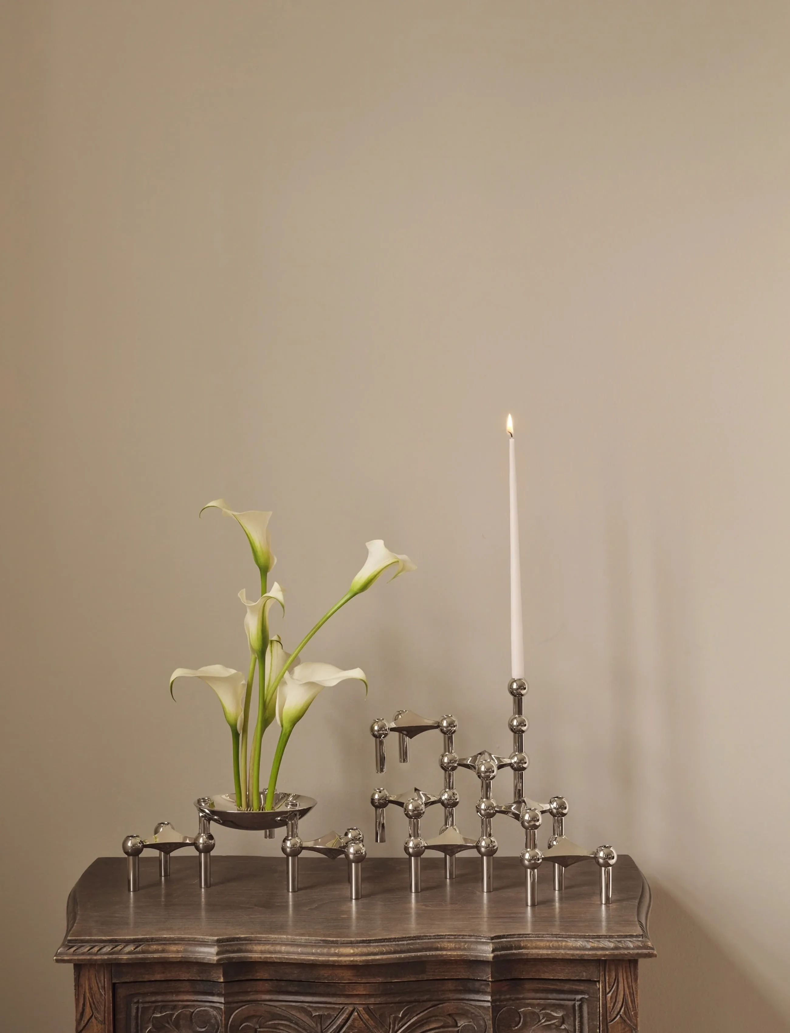 STOFF Nagel - STOFF Nagel candle holder - shop by price - chrome - 2