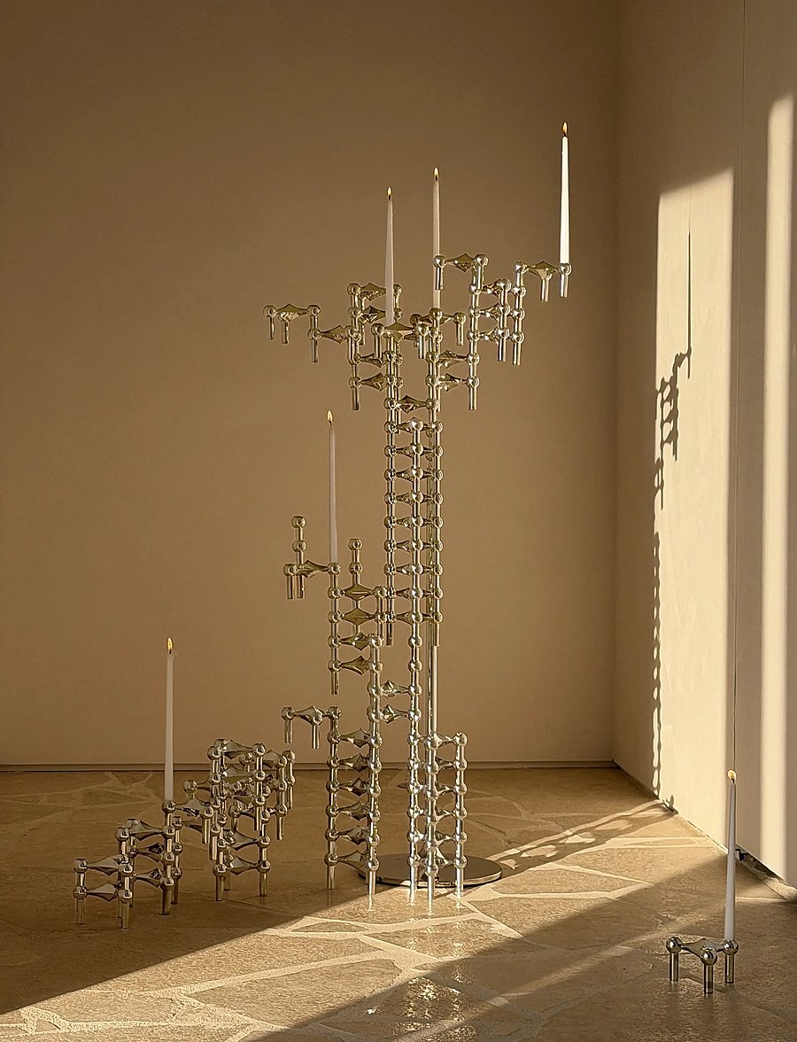 STOFF Nagel - STOFF Nagel candle holder - nach preis einkaufen - chrome - 4