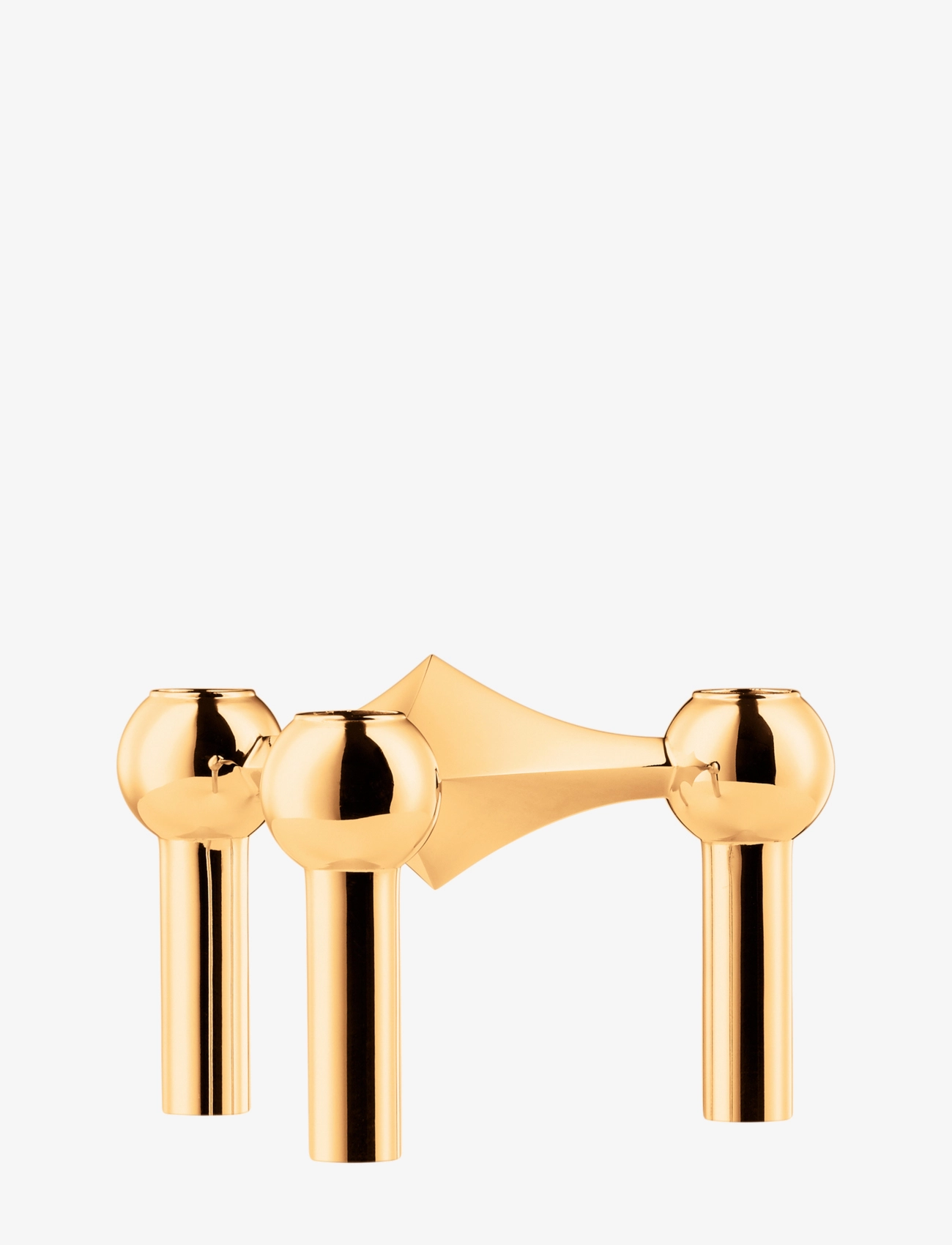 STOFF Nagel Candle Holder, Lysestage, Guld, Str: H:6.90CM