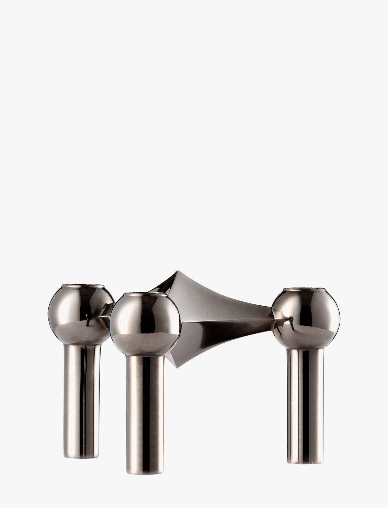 STOFF Nagel Candle Holder, Lysestage, Sølv, Str: H:6.9CM