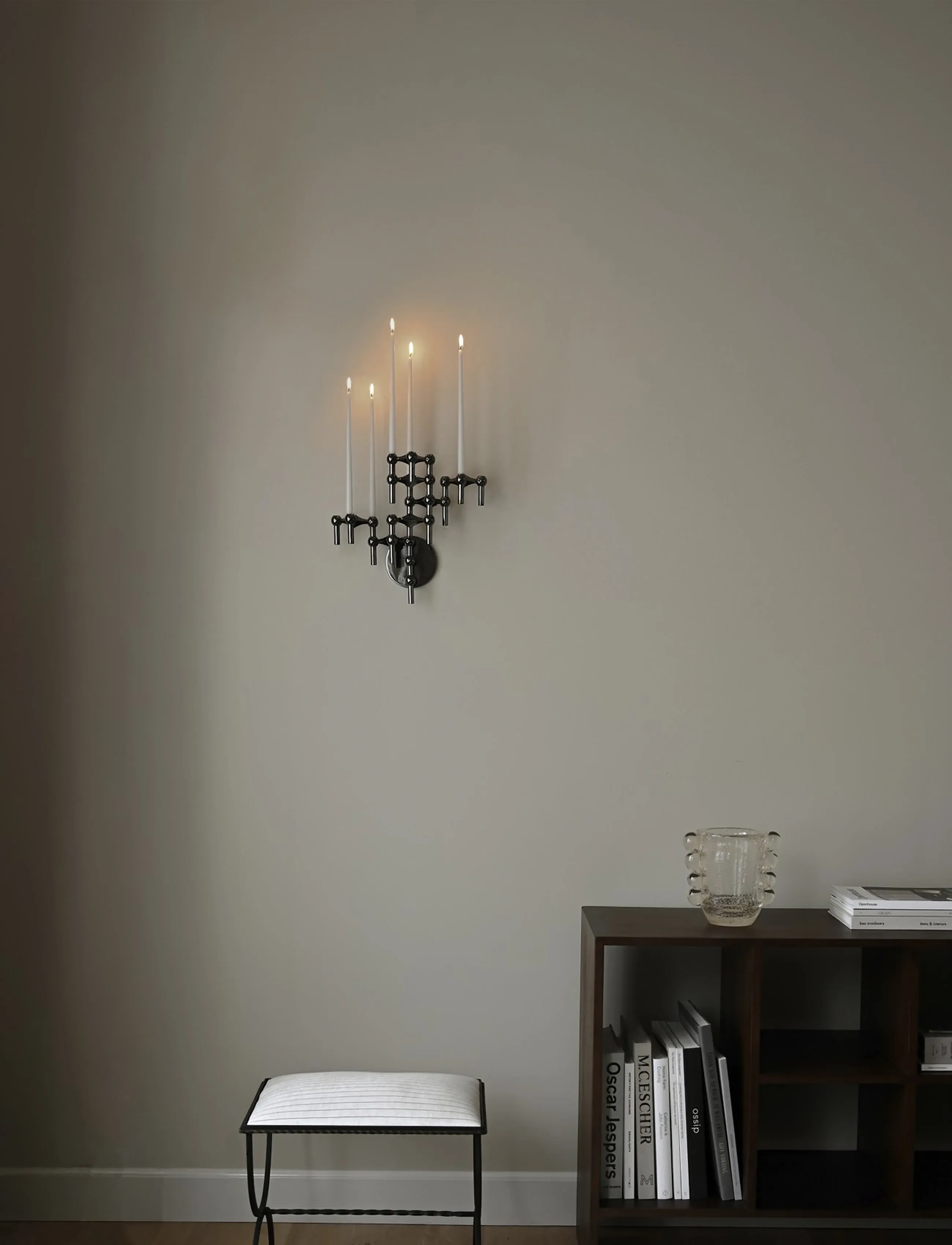 STOFF Nagel - STOFF Nagel candle holder - köp efter pris - black chrome - 4