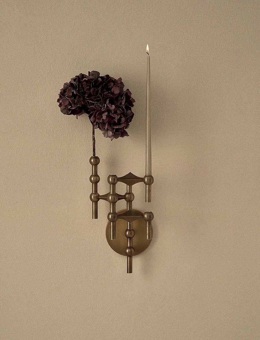 STOFF Nagel - STOFF Nagel candle holder - nach preis einkaufen - bronzed brass - 0