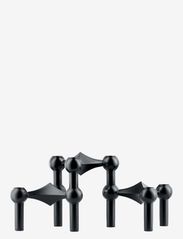 STOFF Nagel candle holder, set with 3 pieces - BLACK