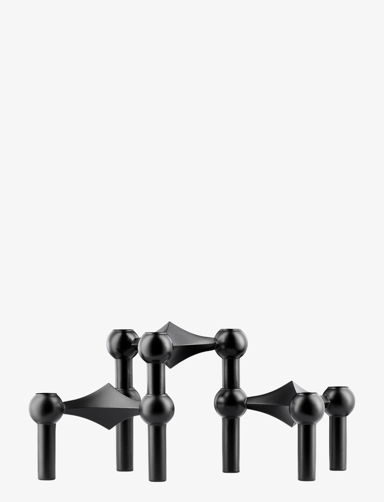 STOFF Nagel STOFF Nagel candle holder, set with 3 pieces - Interiør - BLACK / silver