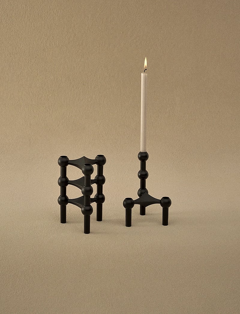 STOFF Nagel - STOFF Nagel candle holder, set with 3 pieces - osta hinna alusel - black - 1