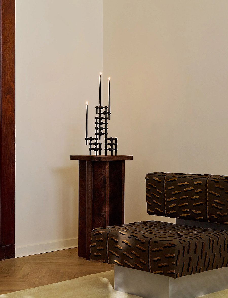 STOFF Nagel - STOFF Nagel candle holder, set with 3 pieces - osta hinna alusel - black - 2
