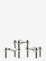 STOFF Nagel candle holder, set with 3 pieces - CHROME