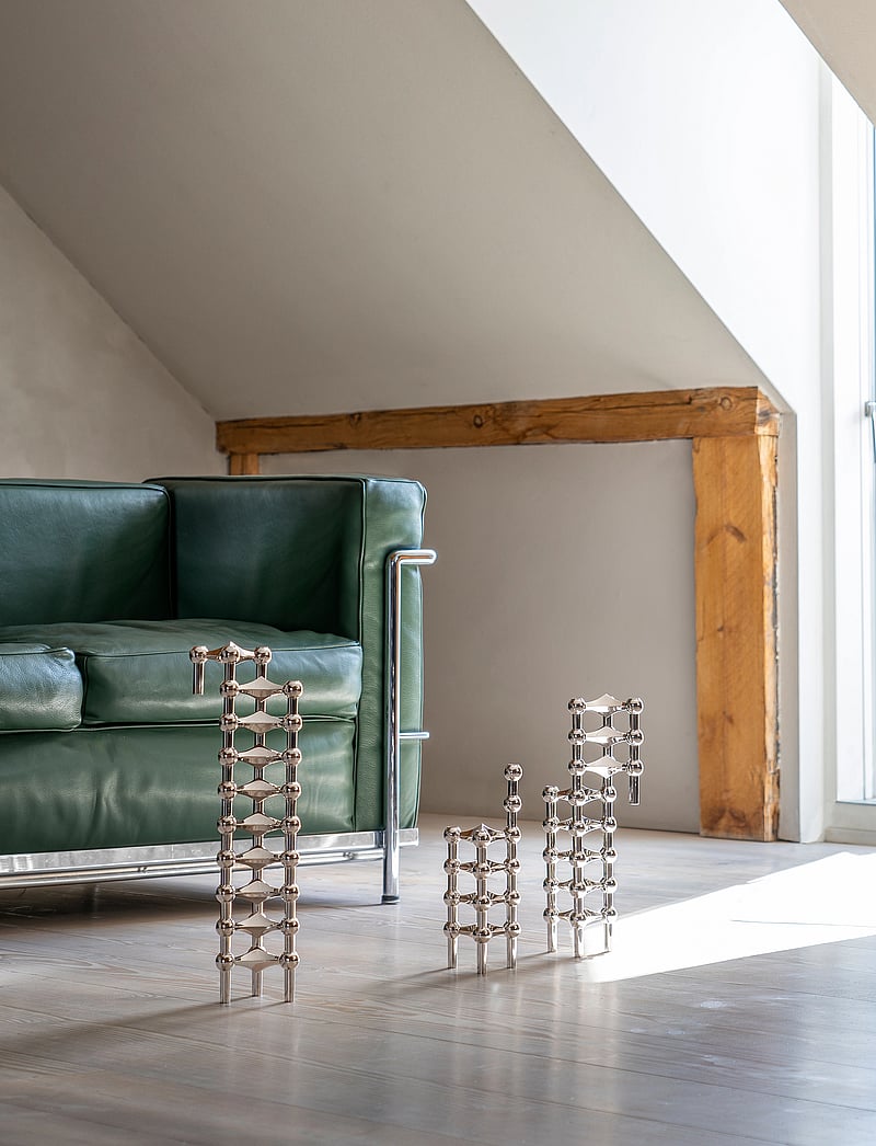 STOFF Nagel - STOFF Nagel candle holder, set with 3 pieces - nach preis einkaufen - chrome - 5