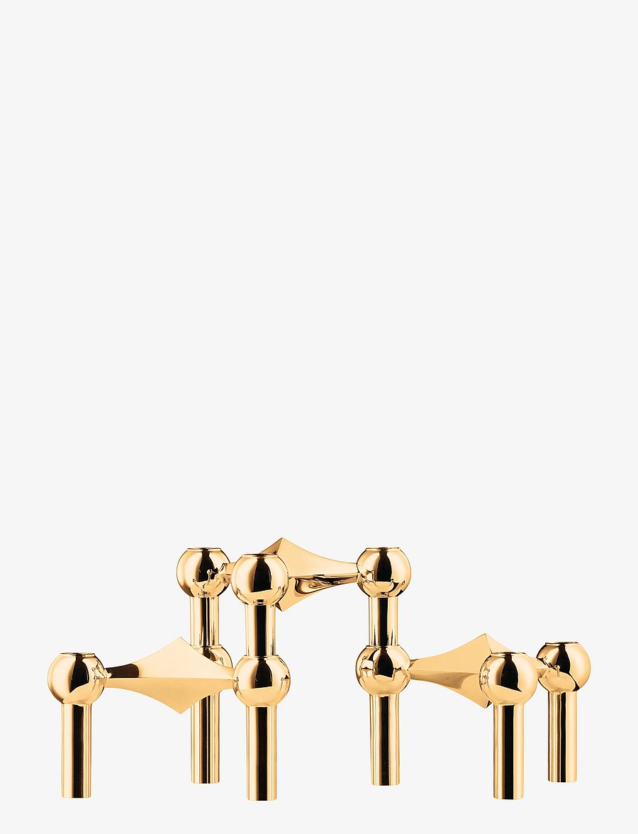 STOFF Nagel - STOFF Nagel candle holder, set with 3 pieces - osta hinna alusel - brass - 1