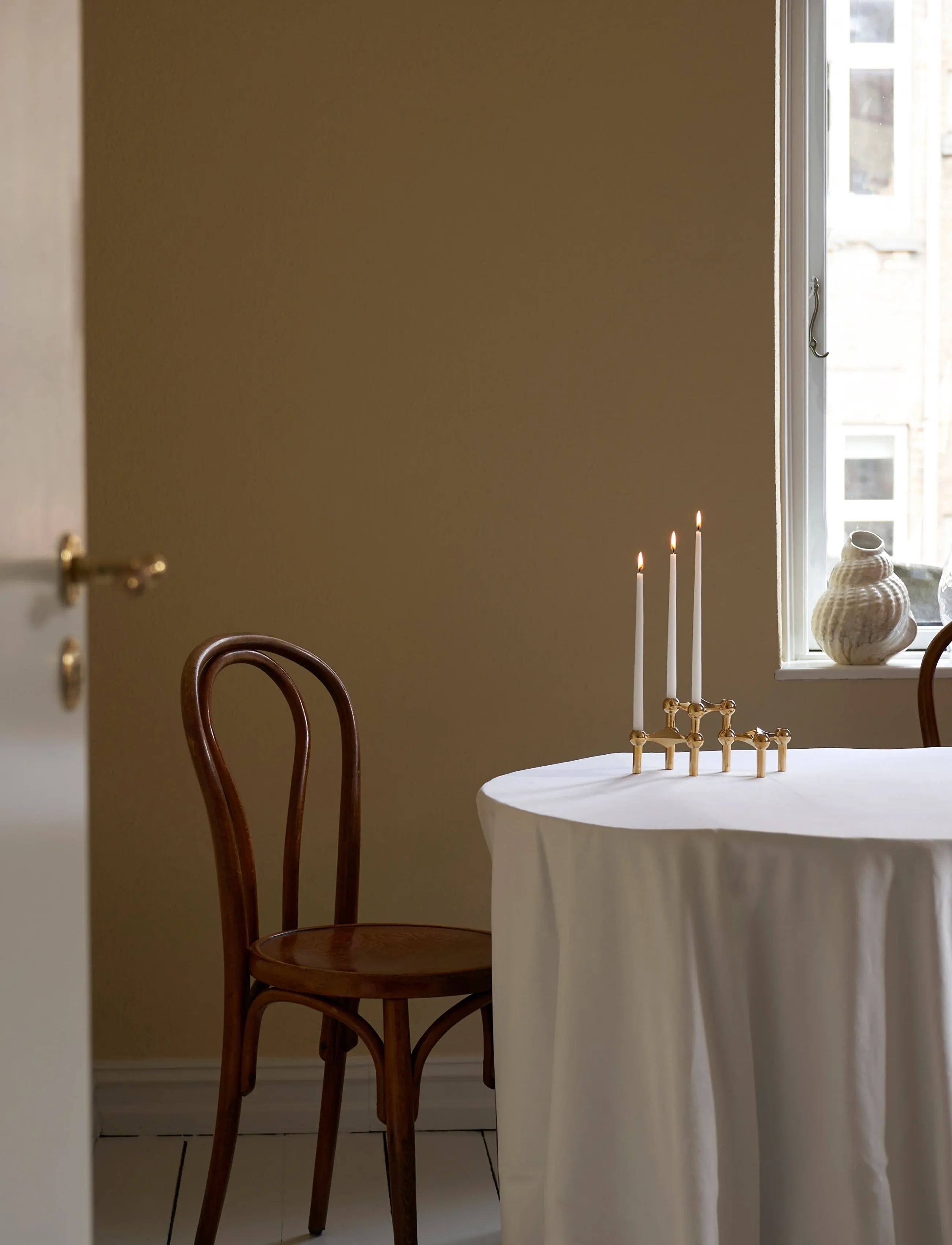 STOFF Nagel - STOFF Nagel candle holder, set with 3 pieces - køb efter pris - brass - 3