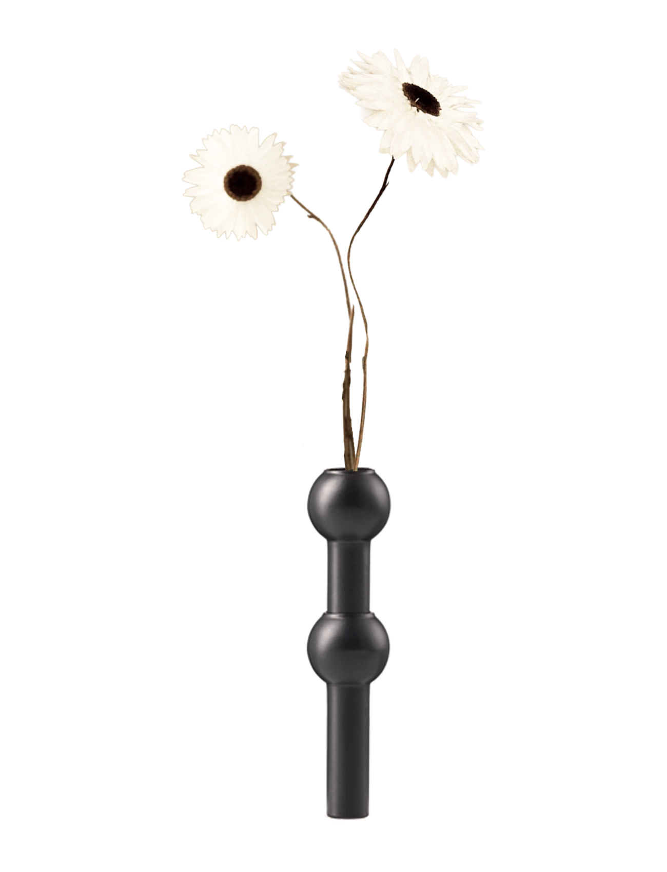 STOFF Nagel Vase, Lysestage, Sort, Str: H14CM
