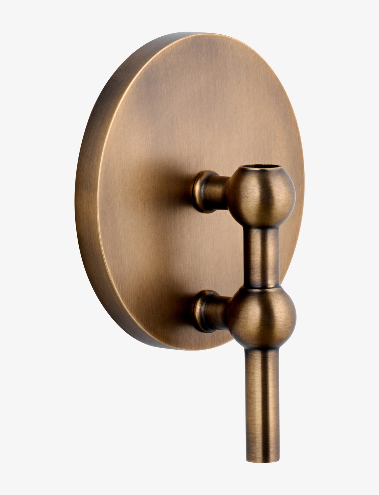 STOFF Nagel Wall Hanger Bronzed Brass/Bruneret Messing, Lysestage, Brun, Str: 14.5X11CM