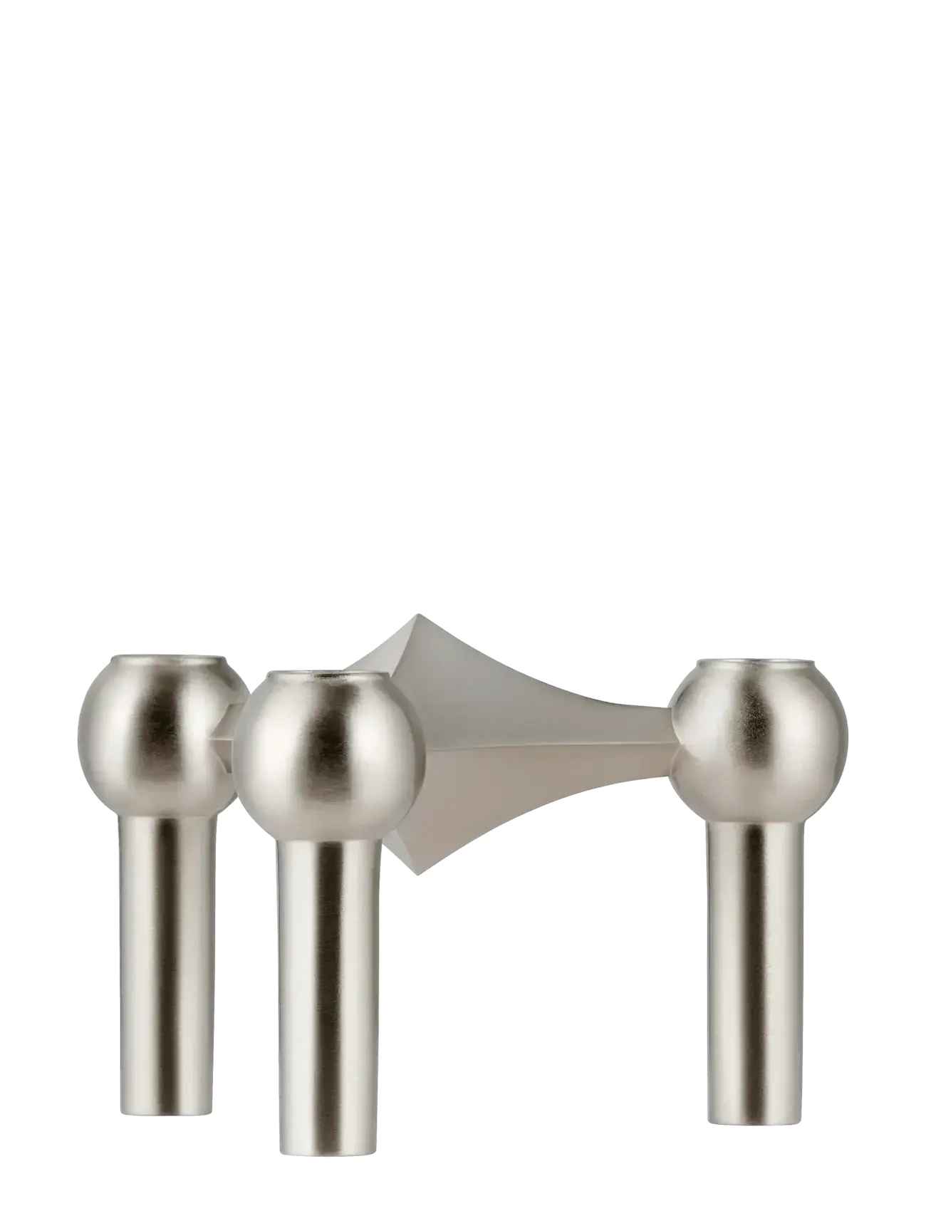 STOFF Nagel Nagel Candle Holder Brushed Chrome, Lysestage, Sølv, Str: 6.9X10.2CM