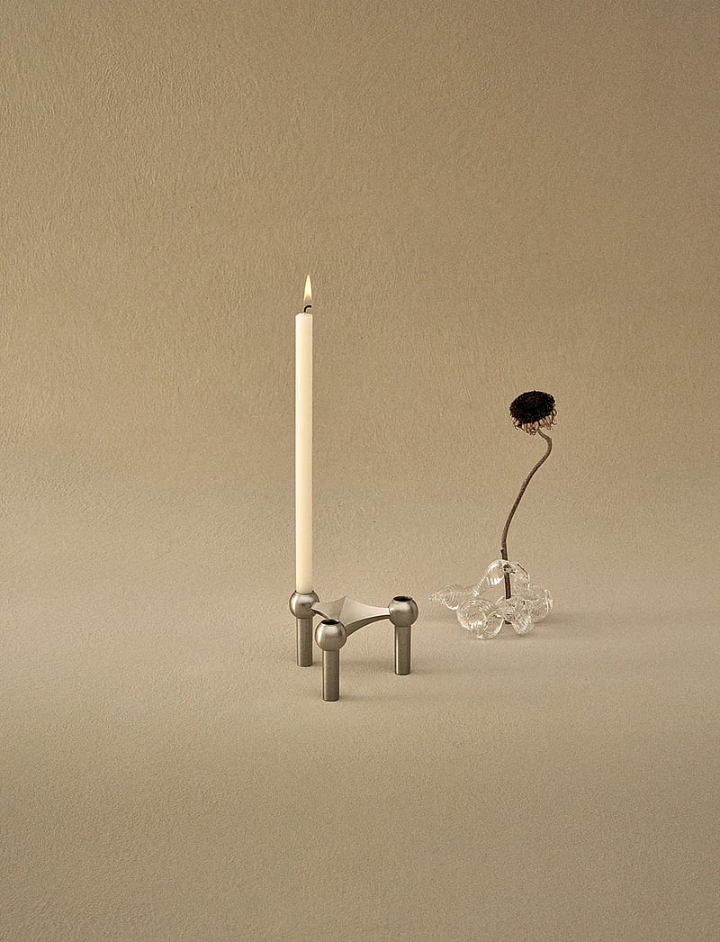 STOFF Nagel - Nagel candle holder - brushed chrome - nach preis einkaufen - brushed chrome - 1