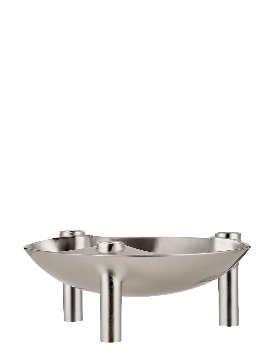 STOFF Nagel - STOFF Nagel bowl - brushed chrome - kerzenständer - brushed chrome - 1
