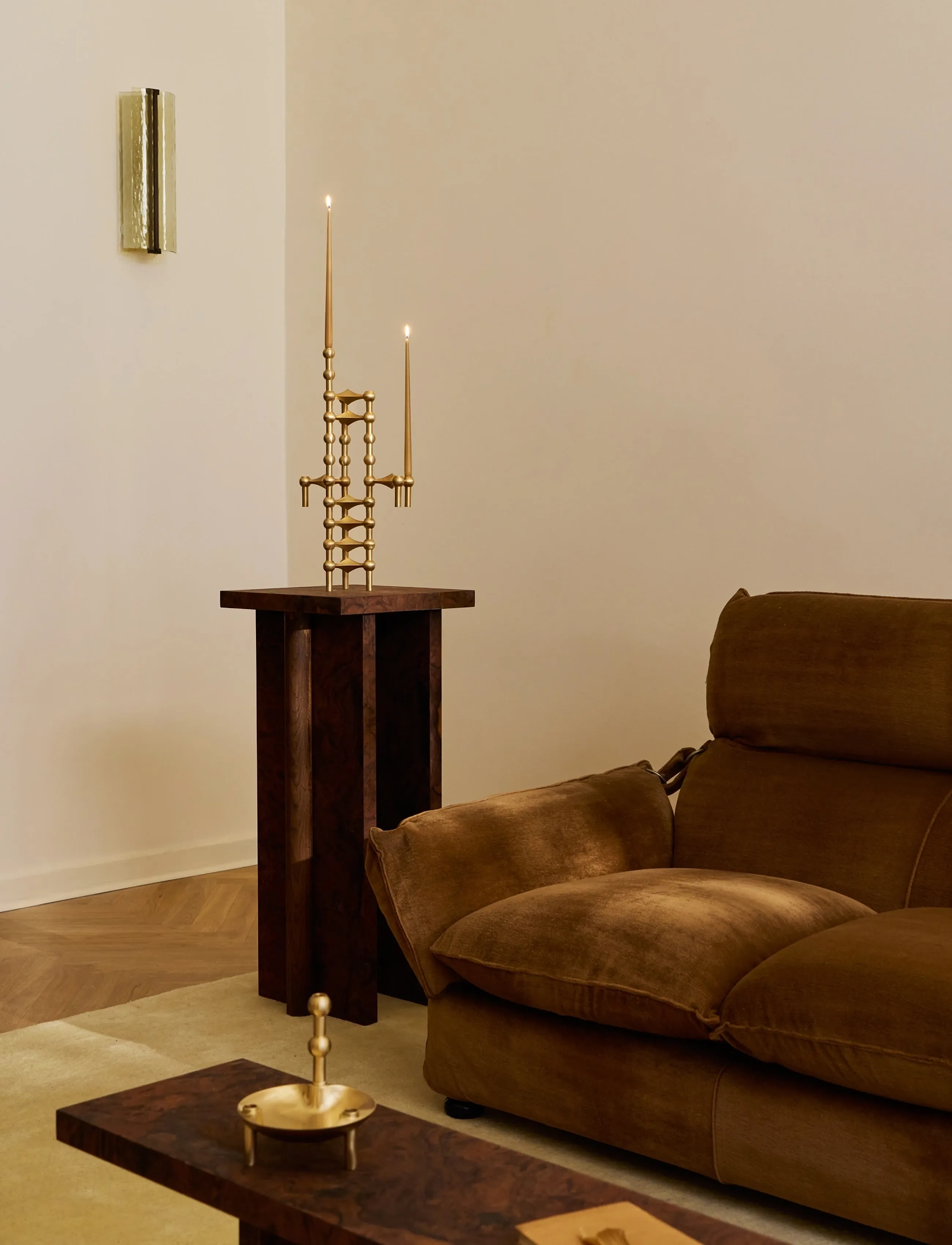 STOFF Nagel - Nagel candle holder (set with 3 pcs) - brushed brass - køb efter pris - brushed brass - 5