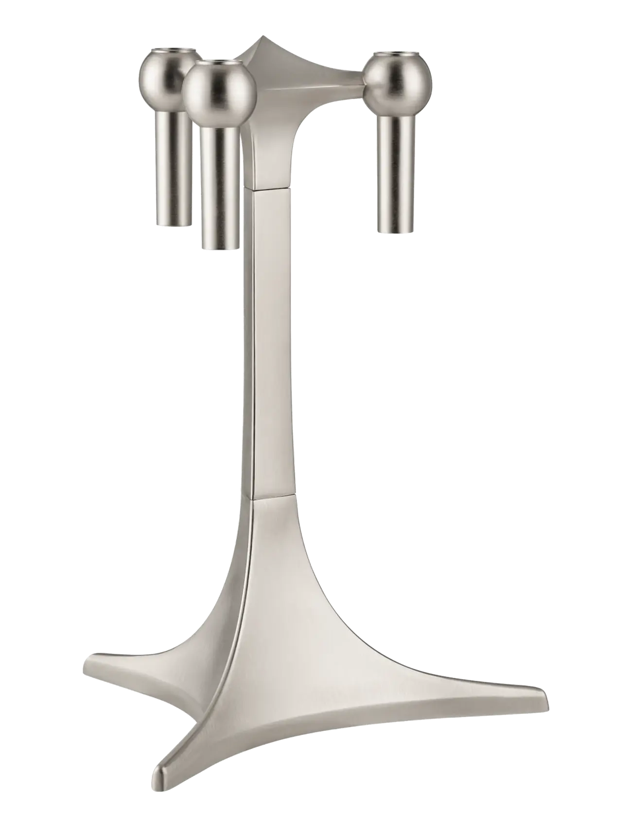 STOFF Nagel Stand Brushed Chrome, Lysestage, Sølv, Str: 23X 17CM