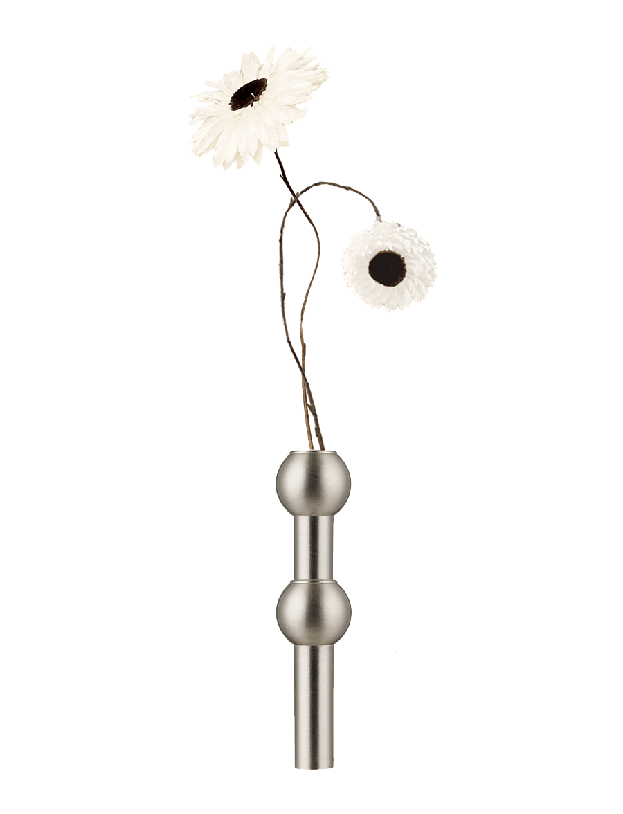 STOFF Nagel - STOFF Nagel vase - brushed chrome - valentinstaggeschenke - brushed chrome - 1