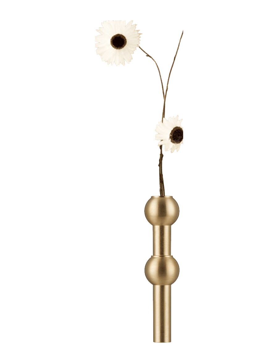 STOFF Nagel - STOFF Nagel vase - brushed brass - valentinstaggeschenke - brushed brass - 1