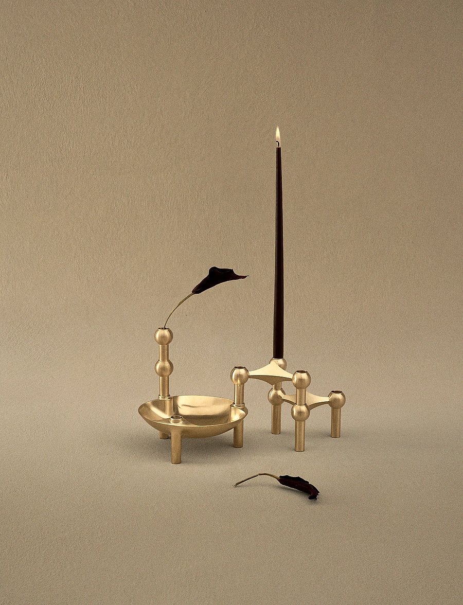 STOFF Nagel - STOFF Nagel vase - brushed brass - valentinstaggeschenke - brushed brass - 0
