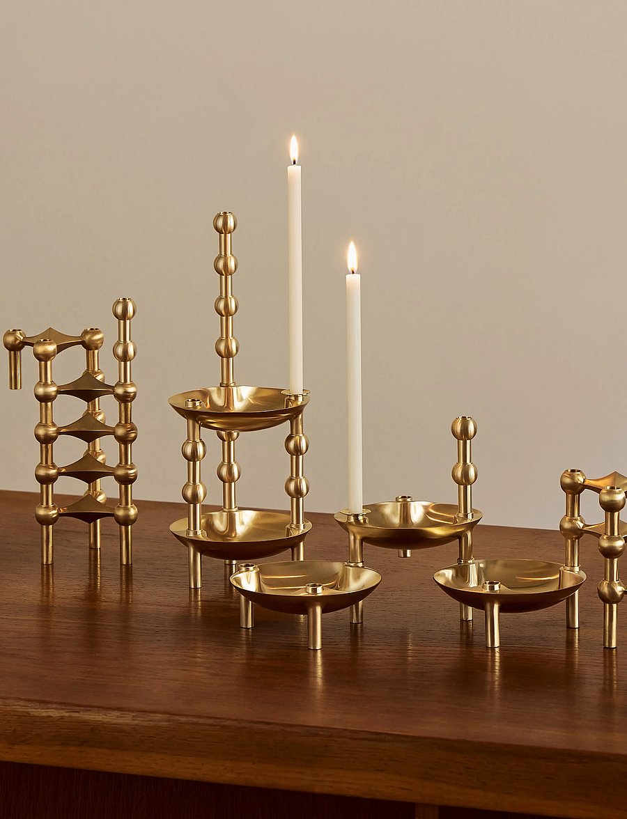STOFF Nagel - STOFF Nagel vase - brushed brass - valentinstaggeschenke - brushed brass - 4